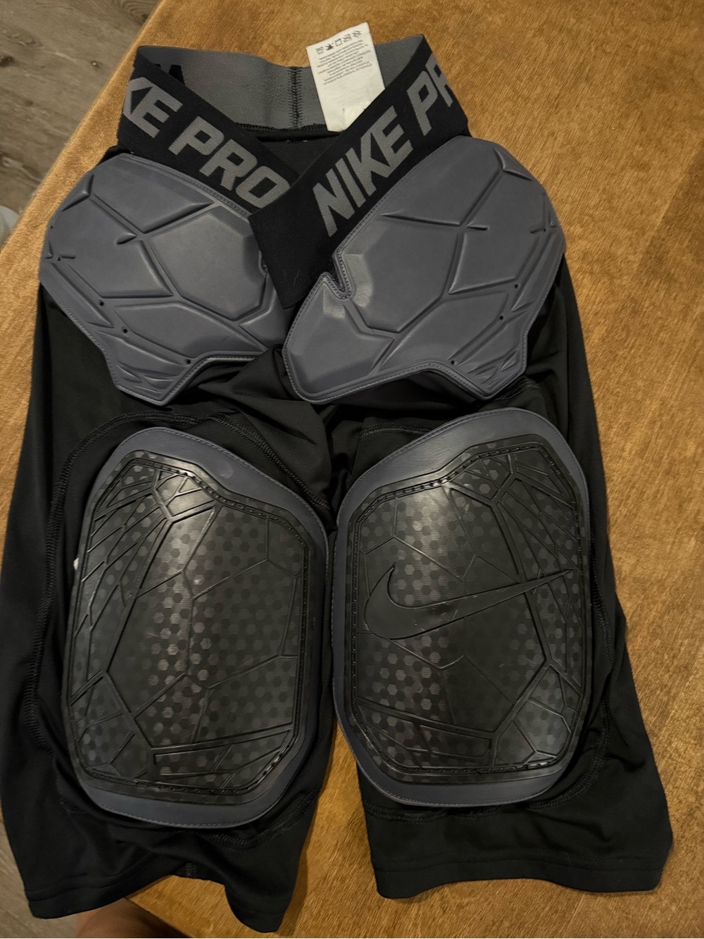 Nike Pro Men's Black and Gray Padded Compression Shorts